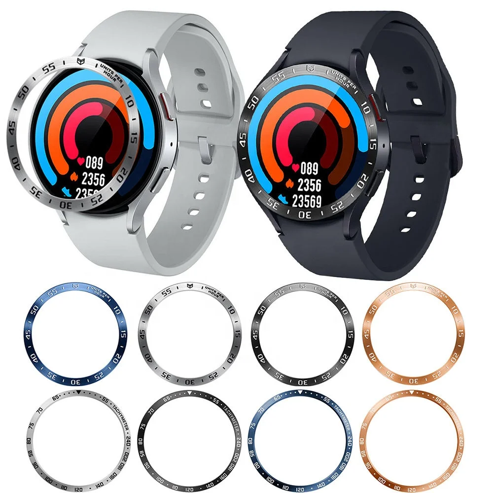 For Samsung Watch 6 Metal Case Frame Stainless Steel Protective Bezel Ring For Samsung Watch 6 Classic 43mm 47mm PC Bezel Ring
