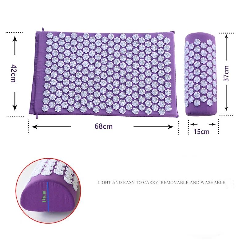 Manufacturer TPE Pain Relief Home Fitness Gym Massage Pad Acupressure Sports Yoga Mat Bag