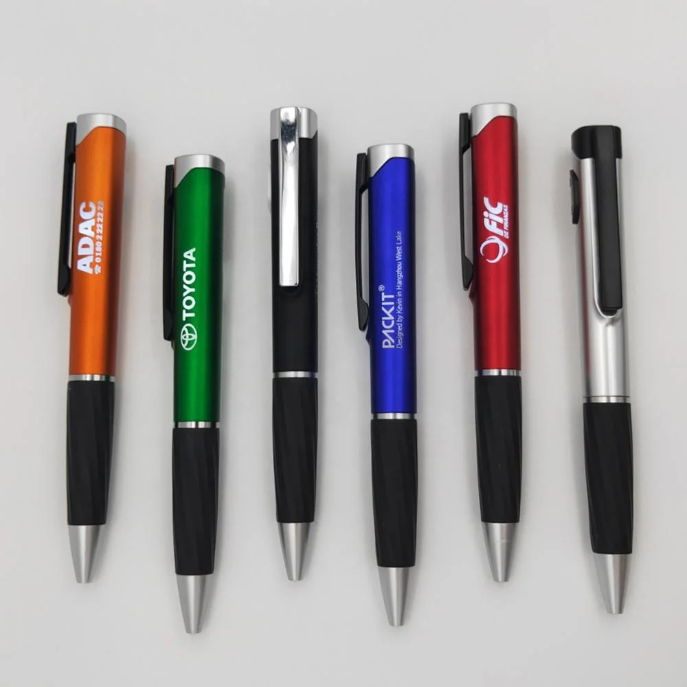 Custom Promotional LED light AD Ball pen with laser Glow logo