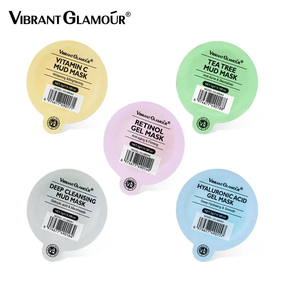 Landora Anti-aging Retinol Pink Rose Clay Face Masque Mask Green Tea Tree Oil Portable Facial Mud Mask Pods Remove Blackheads