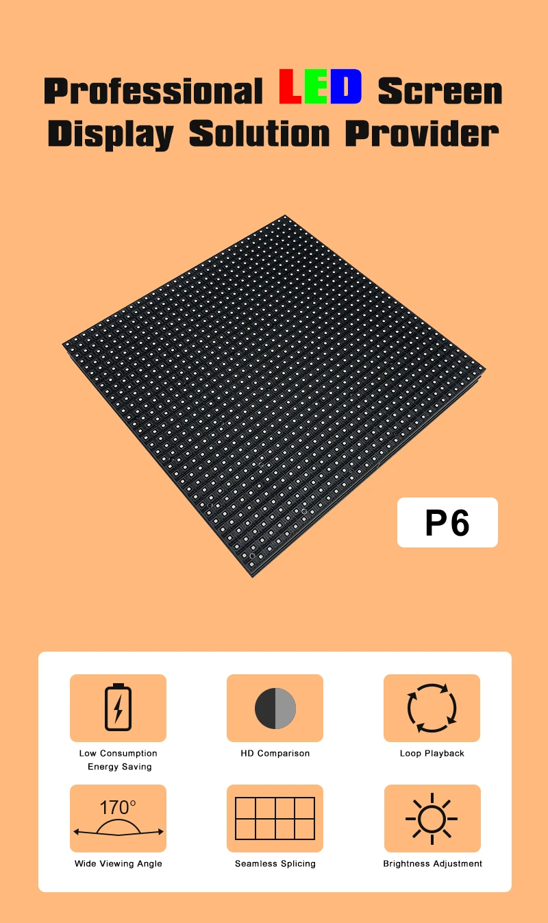 P4 P5 P6 P8 P10 mm Single Color Gas Station Screen Outdoor LED Display Waterproof Screen Panel