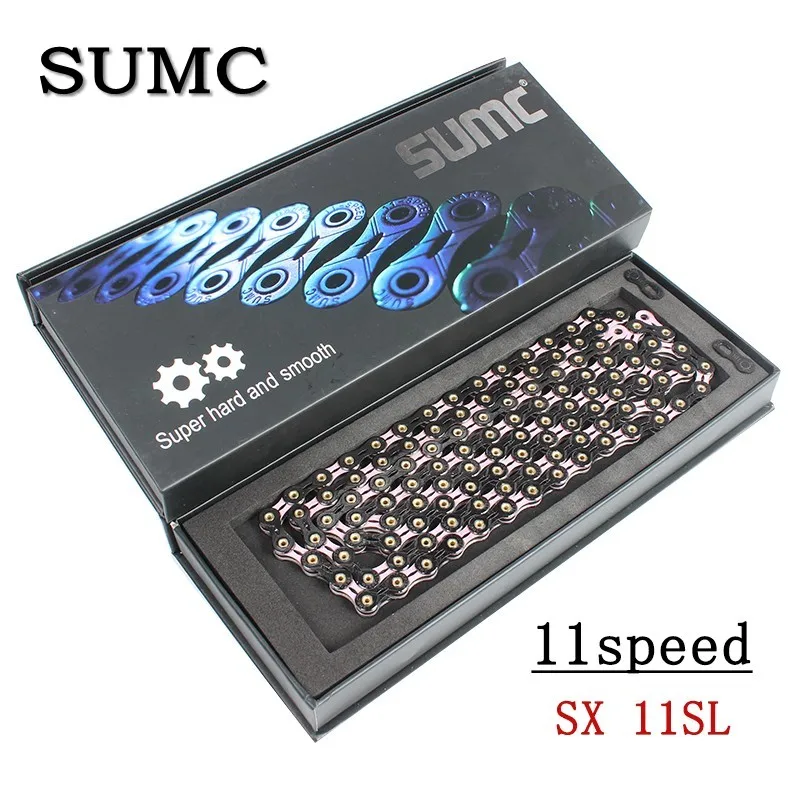  Велосипедная цепь SUMC SX11SL 116L 11 скоростей с недостающим звеньем для горного велосипеда/стержня запчасти