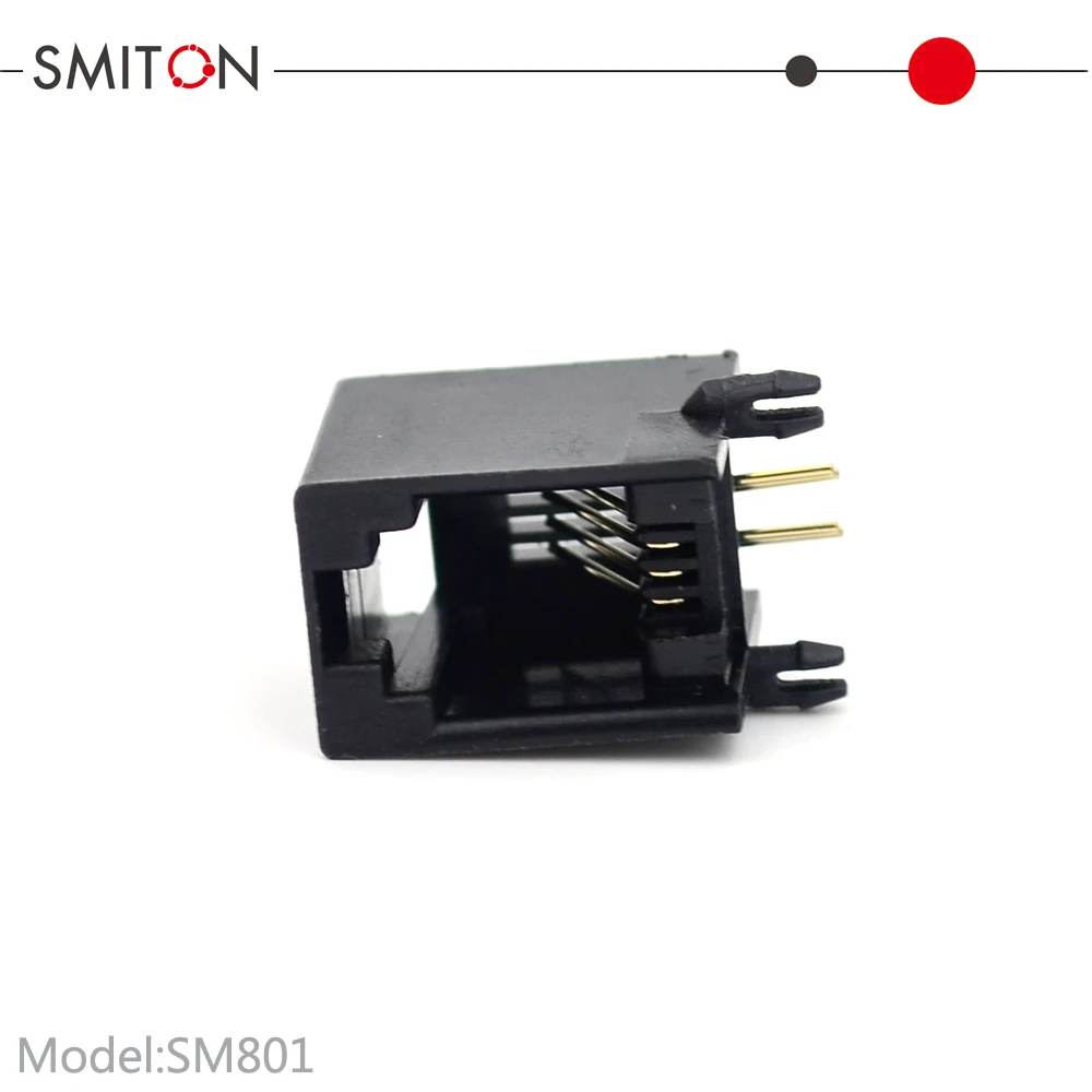 PCB Modular RJ9 Jack Female 4P4C Socket