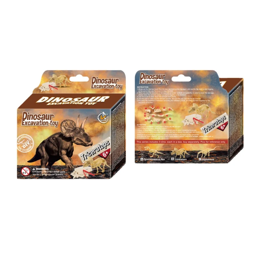 
Dino Dig Kits T-Rex,Triceratops and Diplodocus,Dinosaur Fossil Excavation Kits 