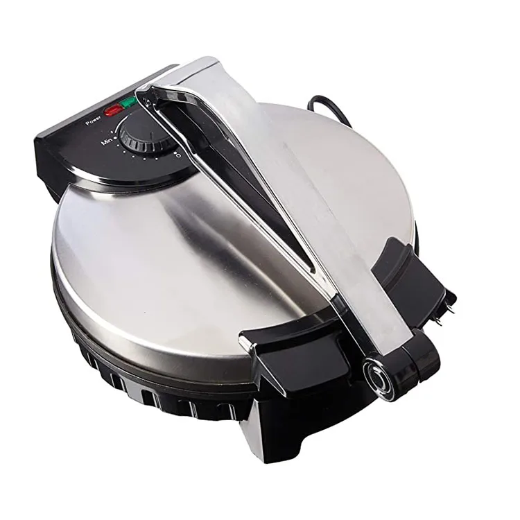 household 10 inch Stainless Steel Non Stick Adjustable temperature Tortilla Warmer Rotimaker