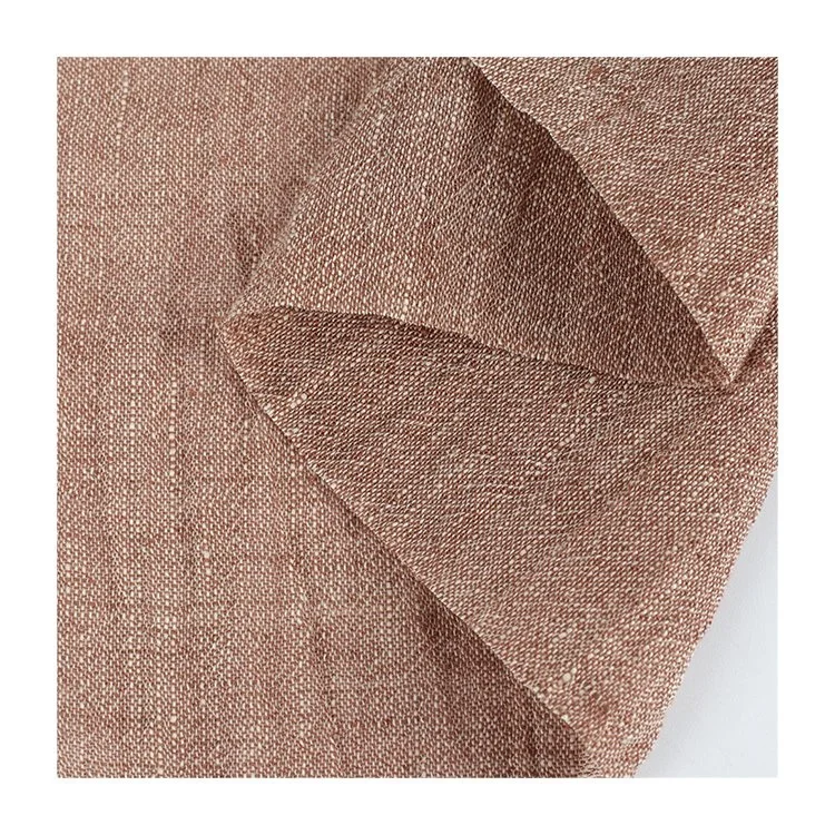 Latest wrinkle yarn dyed linen cotton fabric linen crepe fabric for linen garment clothing
