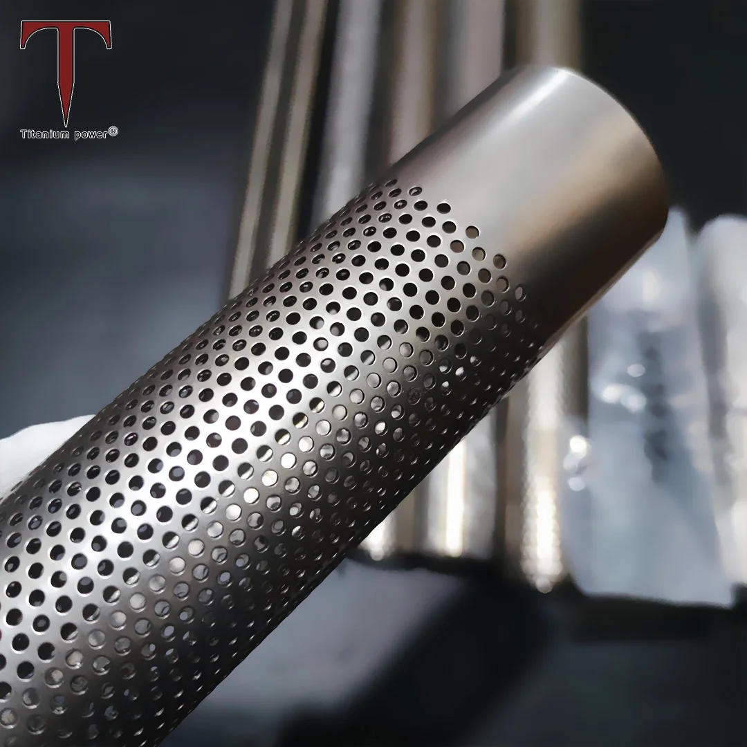 Настраиваемый цилиндрический фильтр Tanium титановая пробуренная труба нержавеющая перфорированная трубка для выхлопного фильтра автомобиля