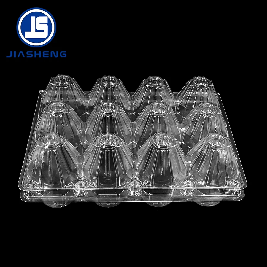 Custom clear disposable 12 holes egg boxes plastic tray egg container for fridge storage