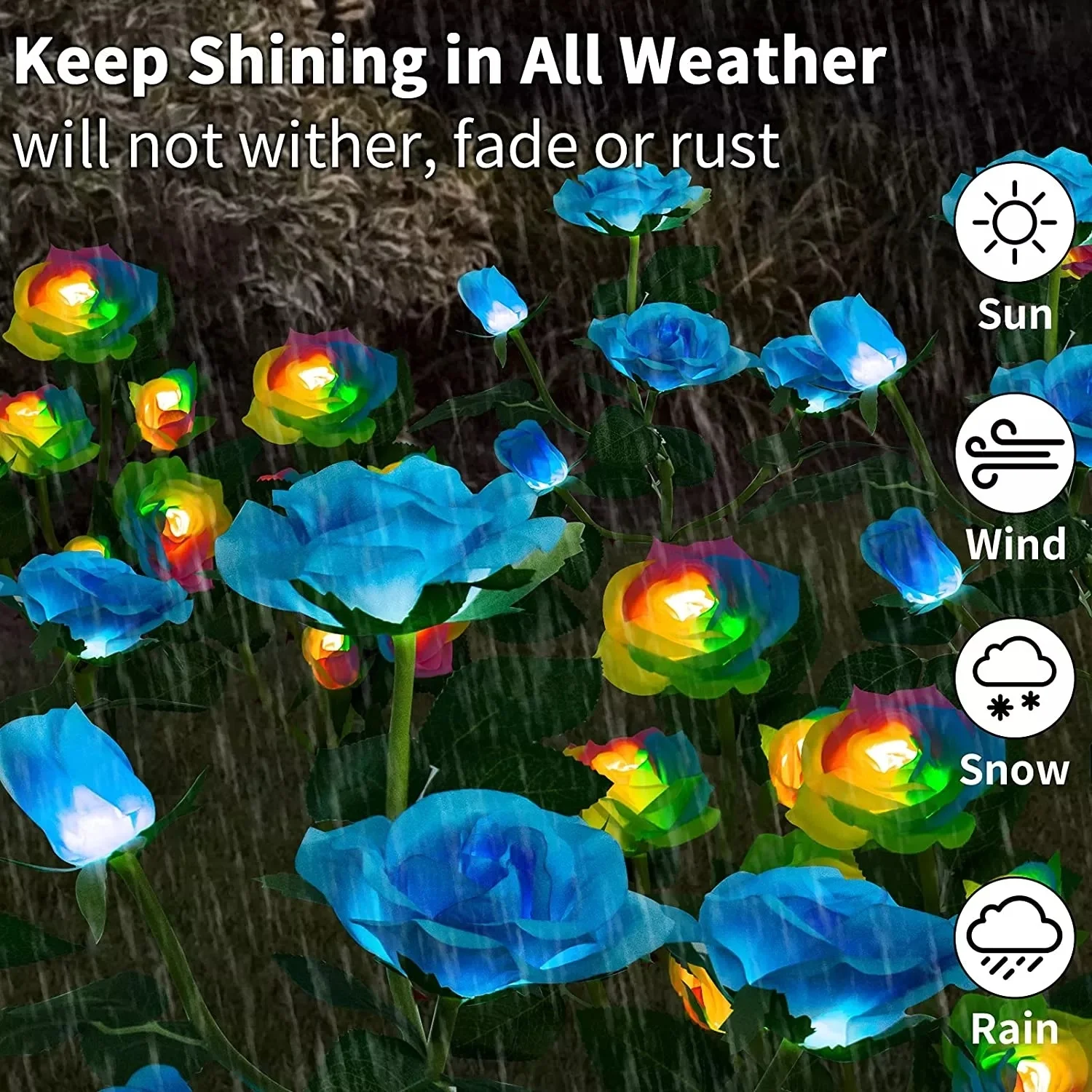 Good Quality Outdoor Waterproof  Artificial Decoration Flower Led Light for Garden Decoration