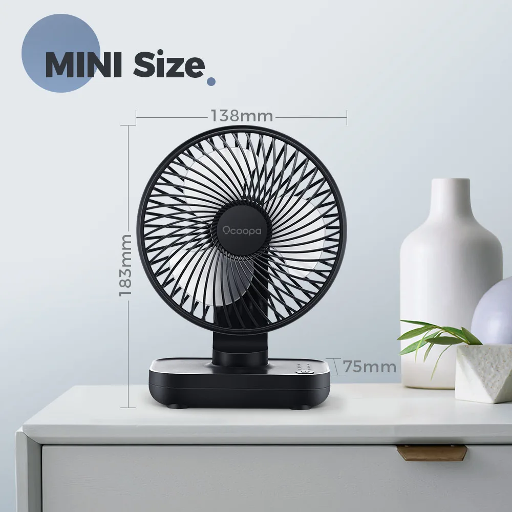 395g usb Office Rechargeable Table Desk Fan