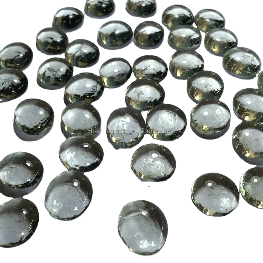 Fire Glass Beads Fireglass Drops Flat Glass Beads for Gas Fire Pit Fireplace Glass Gems for  Aquarium Fish Decoration