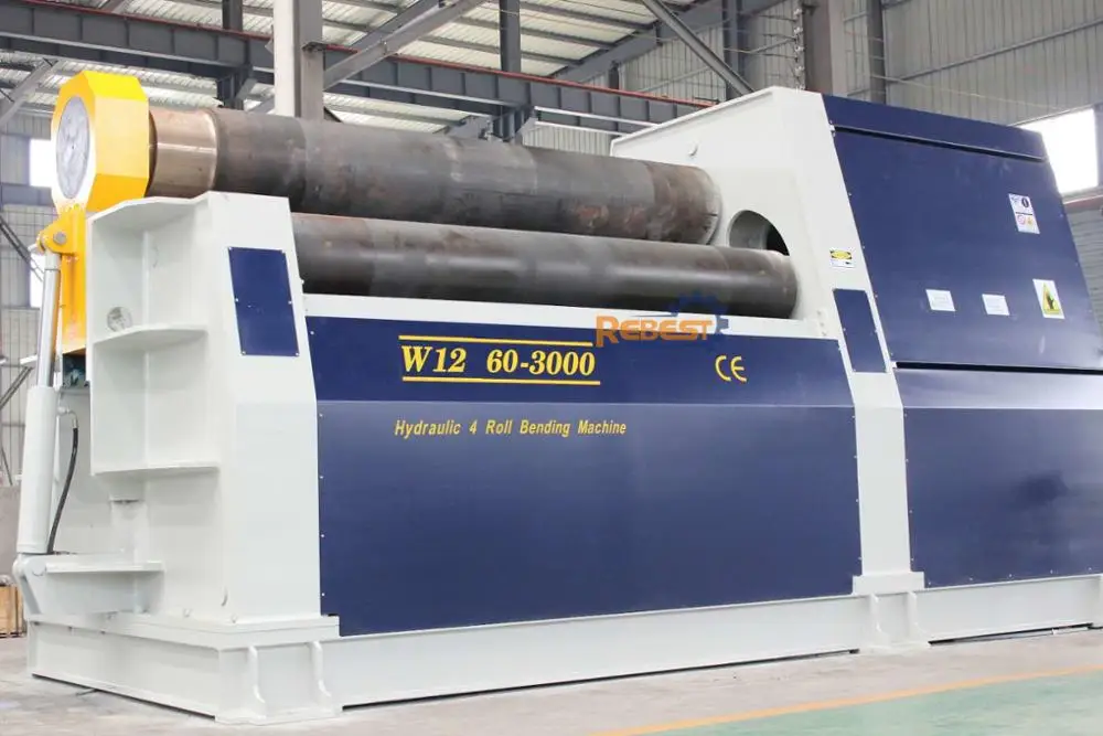 CNC Hydraulic Four Roller Plate Pinch Rolling Machine Metal Stainless Steel Sheet Roll Bending Machine