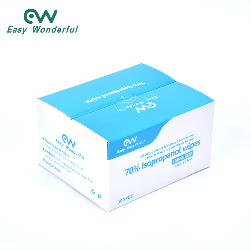 70% Isopropyl Alcohol Wipe Pad Wet Wholesale Antibacterial Wet Wipes 70 Isopropanol Alcohol Prep Pads