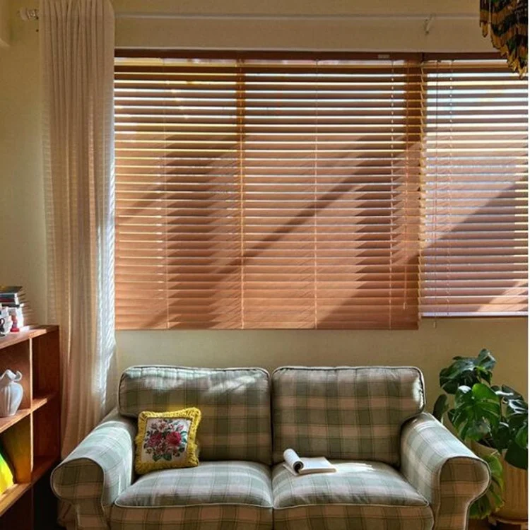 Chinese manufacturer 50mm basswood wood shutter slats wooden venetian blinds mechanism in blinds,shades&shutter