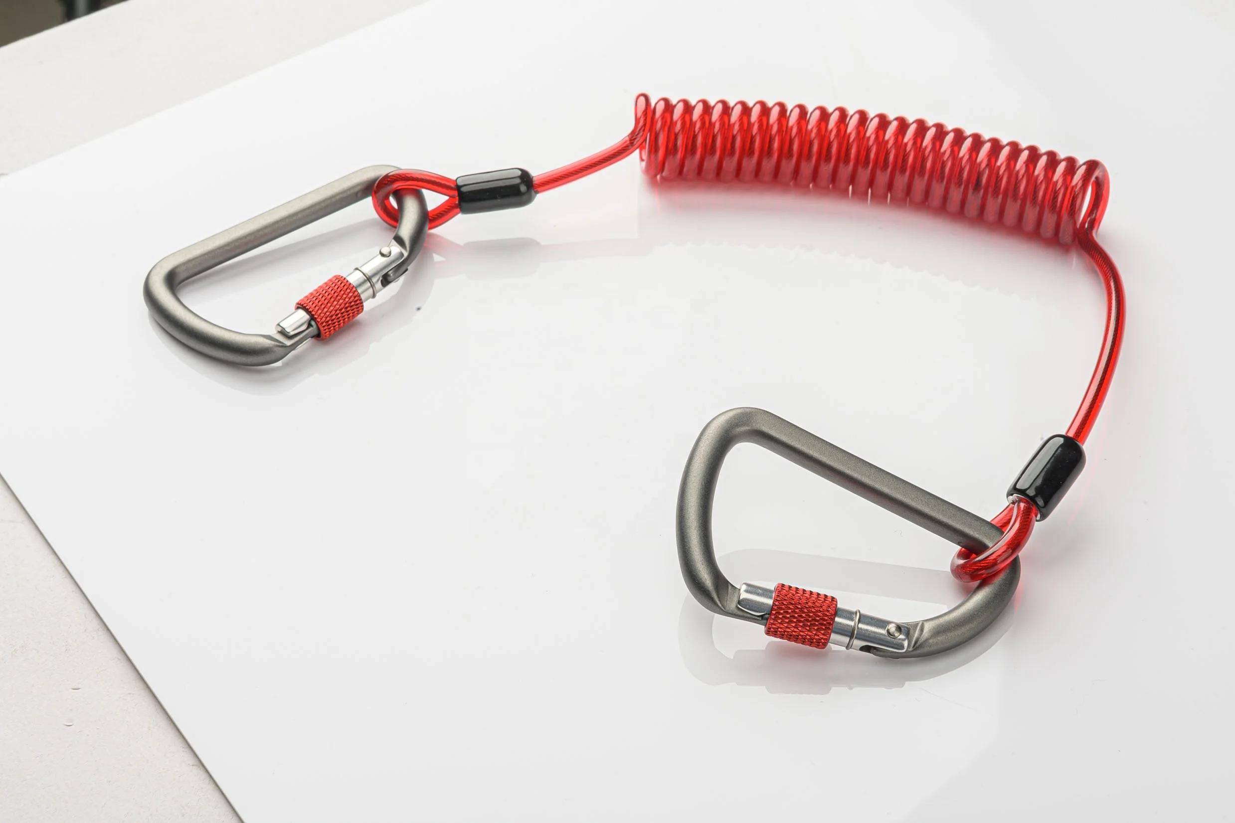 Extension Spring 5.0mm pvc Coated Colorful Tool Tether Coil Spring Lanyard  for safety