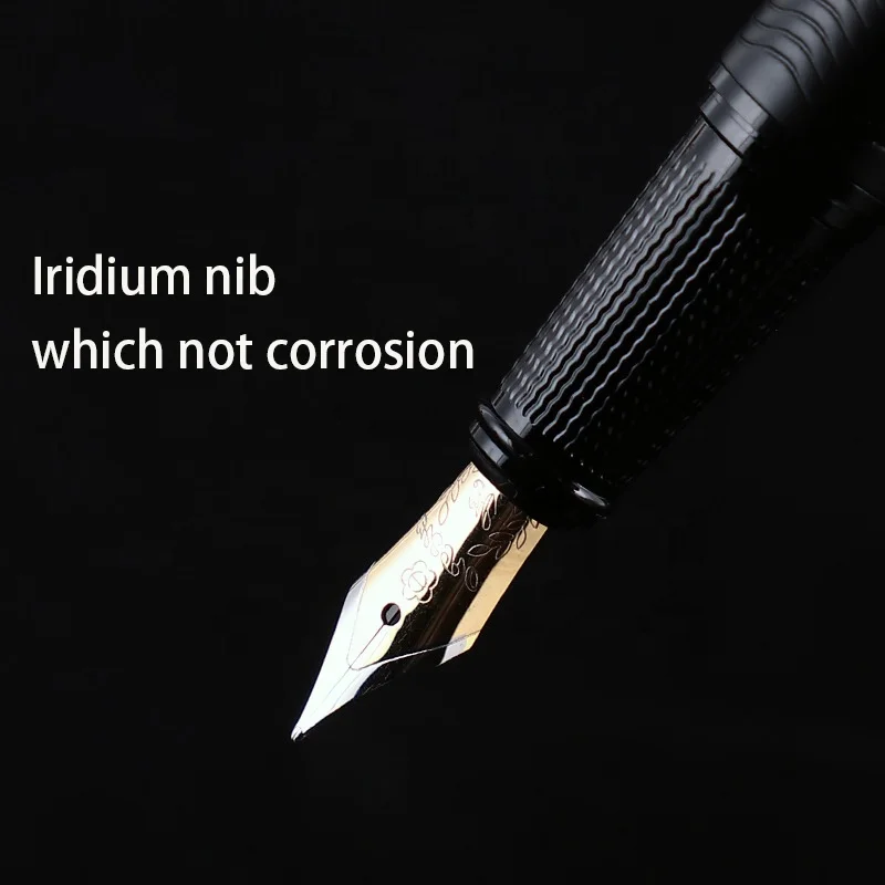 presents gift business calligraphy Hero 737 metal black fountain pen with box