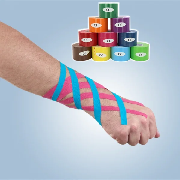 Custom Printed Waterproof Cotton Adhesive Athletic Sports Kinesios Tape 5cm