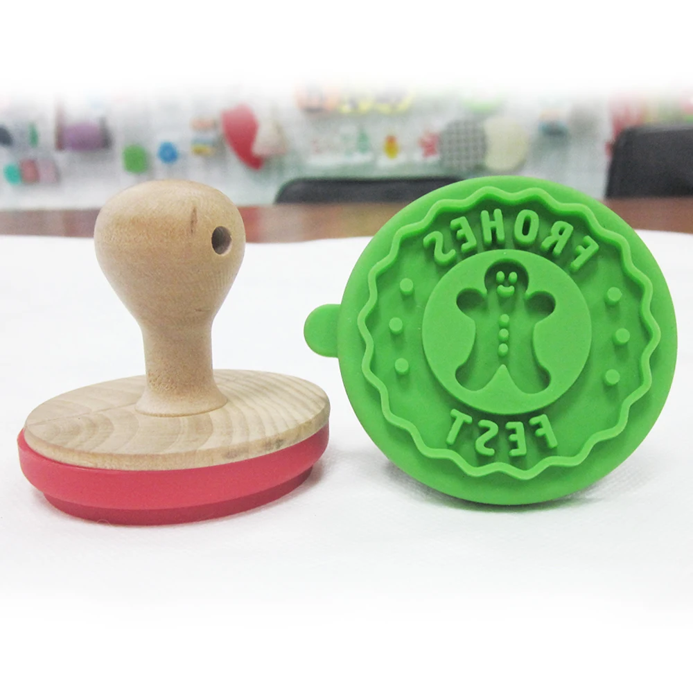 
Рождественский силиконовый штамп для печенья в форме имбиря для домашнего печенья 