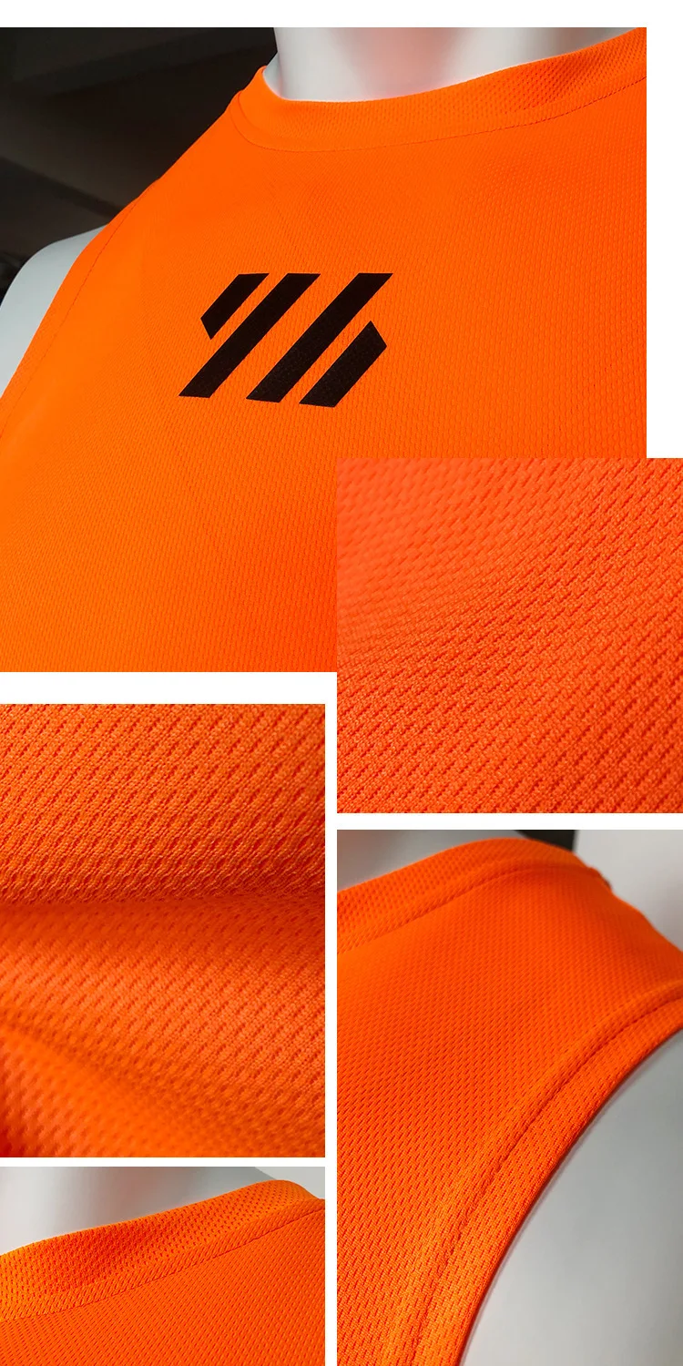 Blank customized gym training tank top sleeveless sweat vest multi colors sublimated mens mesh sports singlets