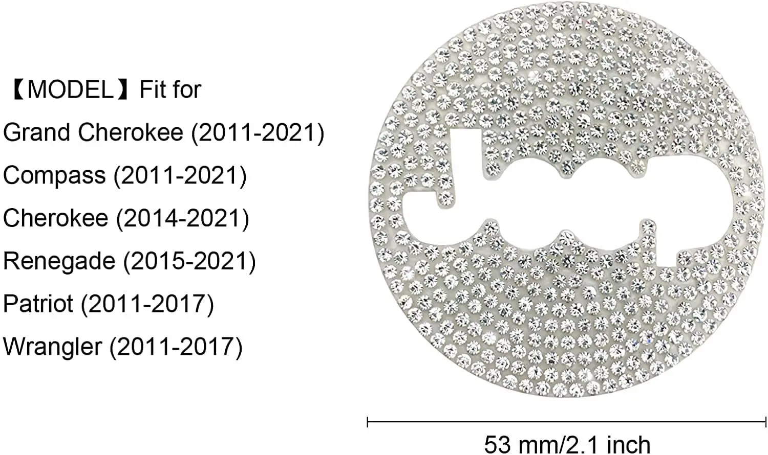 Bling Crystal Car Accessories Set Steering Wheel Sticker Cover Trim for Jeep Wrangler JK