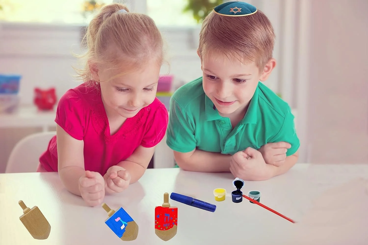 Customized Design Your Own Wooden Chanukah Dreidel, Unfinished Natural Wood Dreidels