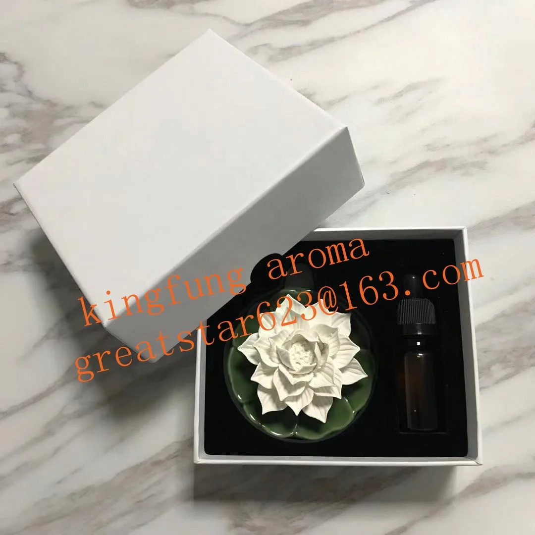 Amazon Hot Sell Ceramic gift box packing  Plate Flower Diffuser Bottle Reed Flower Air Freshener
