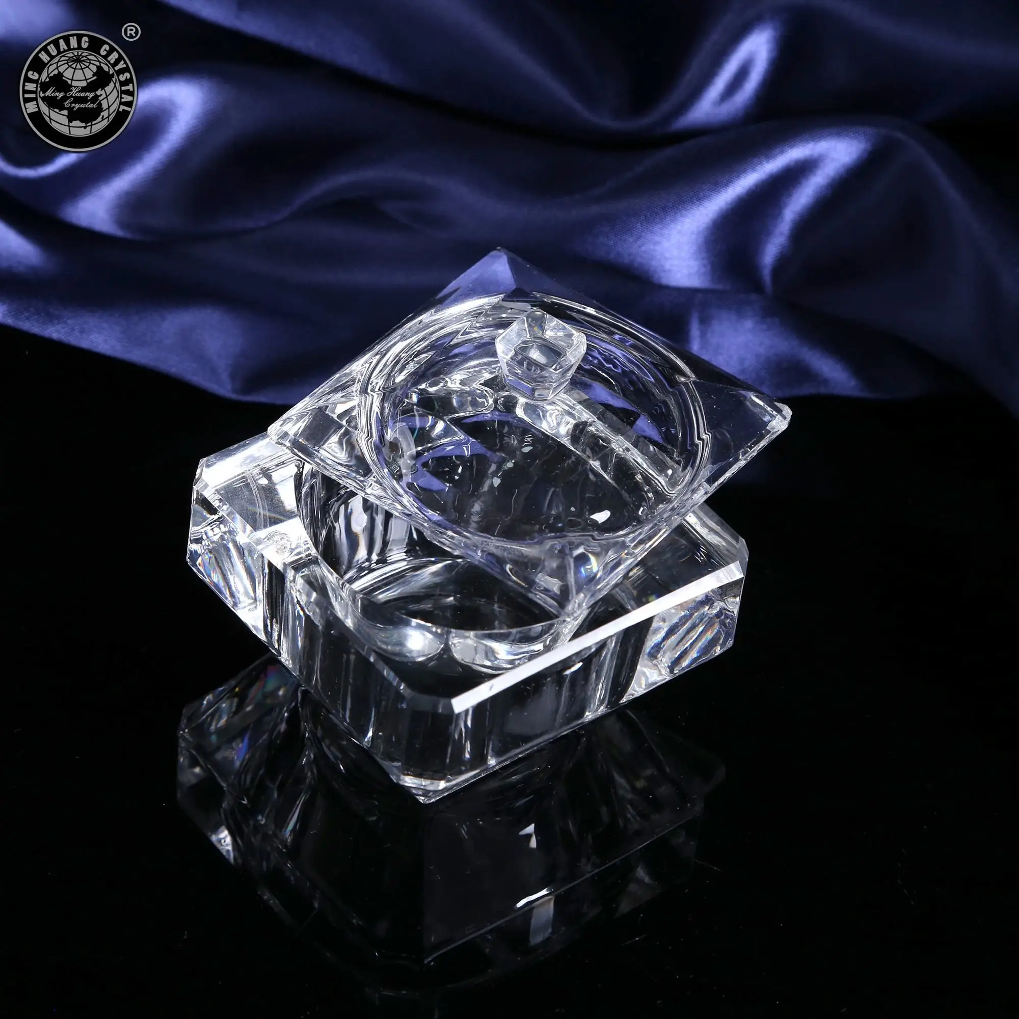 Mh-b007 Square Wedding Decoration Trinket Box Jewelry Boxes Gifts Transparent Crystal Glass Wedding Souvenirs for Guests Model