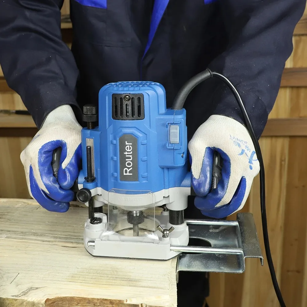 Corded Plunge Router 1200W Electric Hand Planer with Parallel Guide Holder 25000RPM Wood Router for Woodworking Engraving
