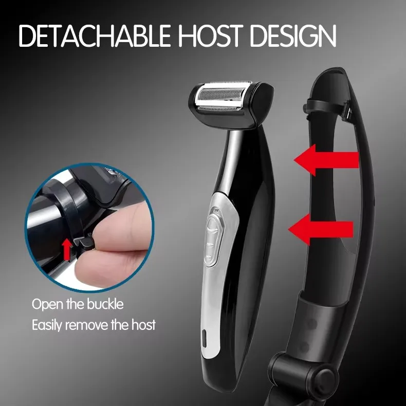 Long Handle Hair Shaving Body Hair Shaver Man Back Shaver Groomer entire Body Hair Removal Trimmer