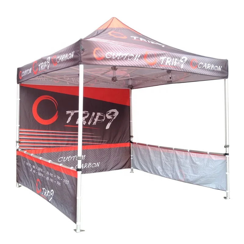 Custom Large Outdoor Folding Gazebo Tent Fabric Side Wall Exhibition Canopy Advertising Awning Indoor Events Trade Shows Fairs