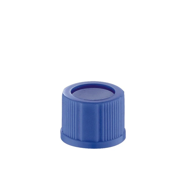 pharmaceutical glass vial mini small 2ml 3ml 5ml 7ml 10ml 15ml 20ml 30ml thin glass bottle with blue press and screw cap