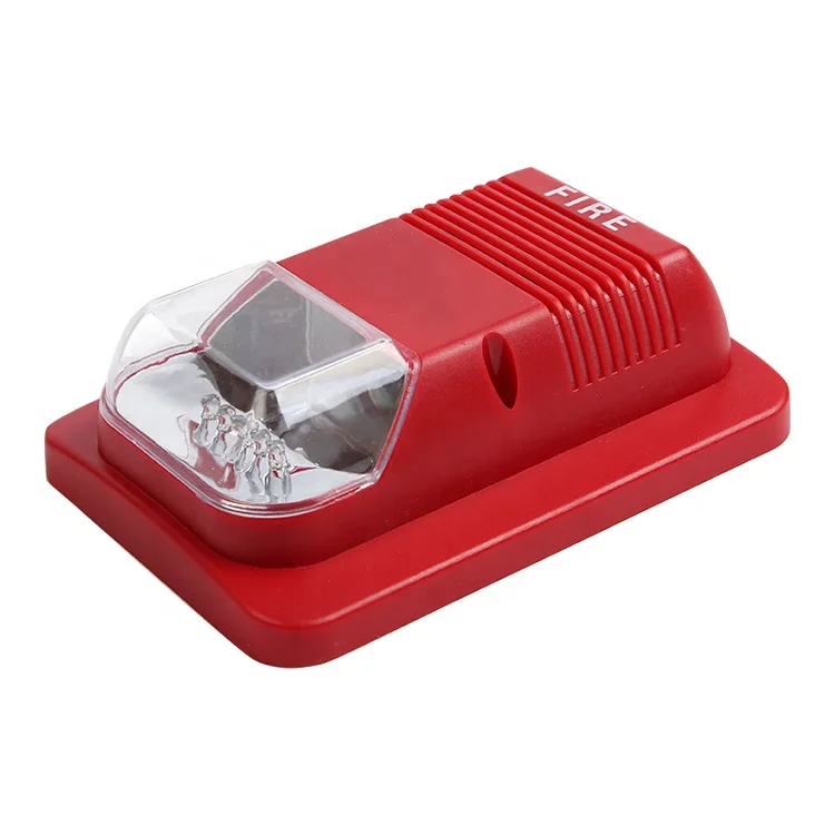 Fire Strobe Siren with LED Light Horn Strobe Sounder 12V/24V Fire Alarm Siren Speaker Fire Alarm System Accessories