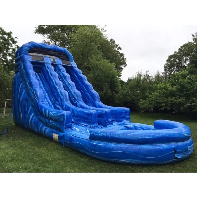 Good Quality Long Slide Adults Outdoor Beach Giants Inflatable Water Slide With Blower for Sale
