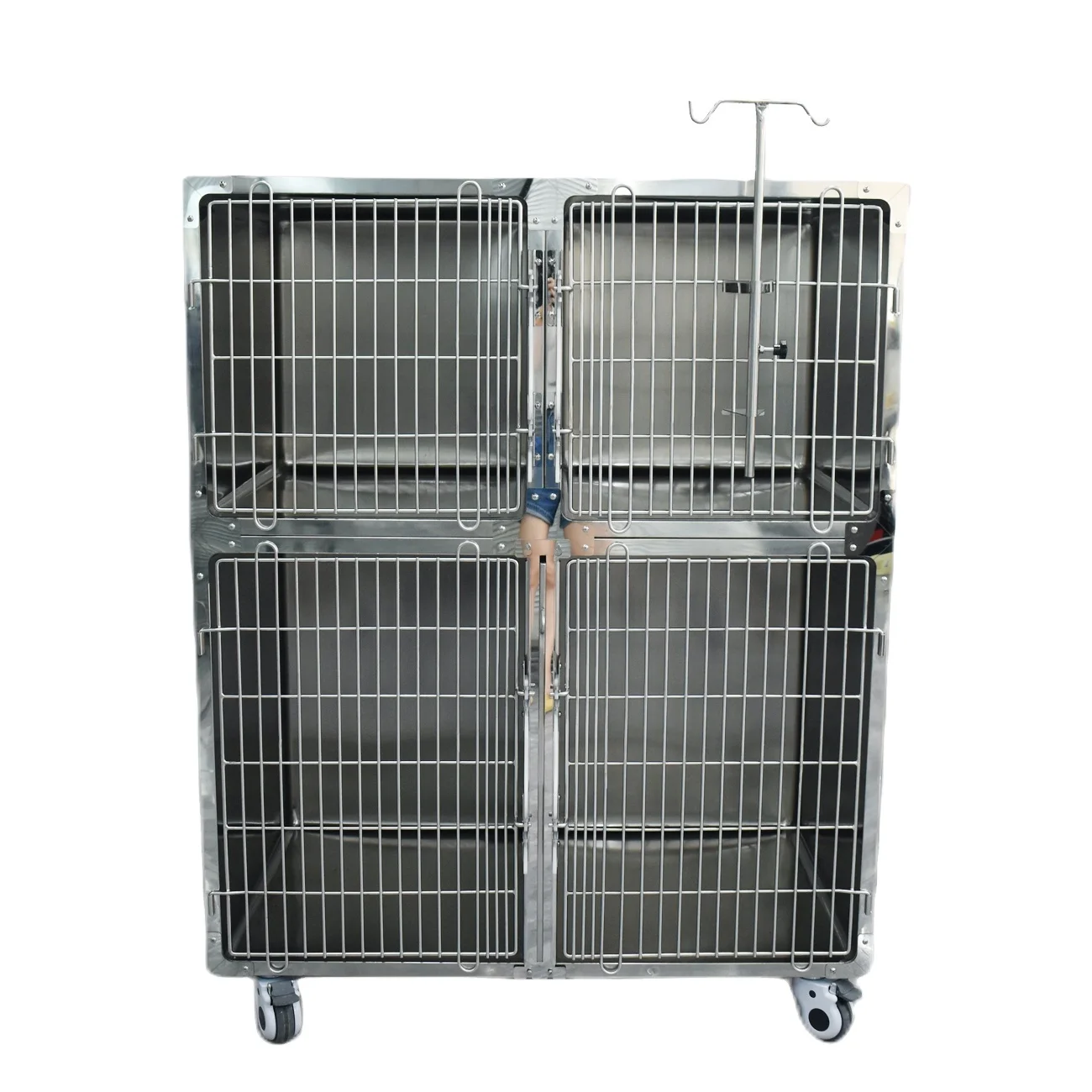 YSH Combined stainless steel pet hospital cage modular veterinary boarding cage partition removable primary and secondary cages