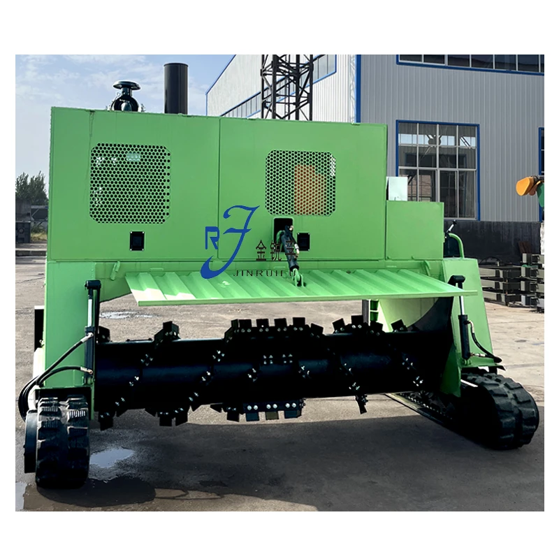 Automatic Worm Food Waste Composting Compost Making Machines Organic Fertilizer Maquina de hacer Farm Compost Turner