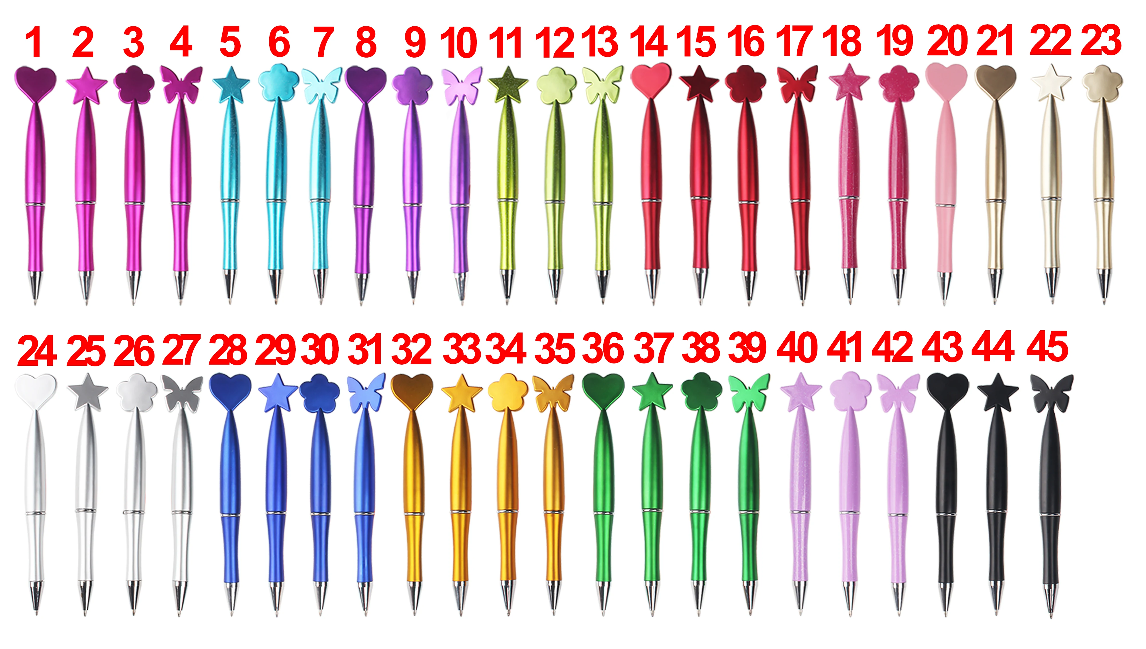 Plastic Various Colors 1.00 MM Cheapest Top Flower Shapes Rotating Ballpoint Pen With Printed Logo Custom Advertise