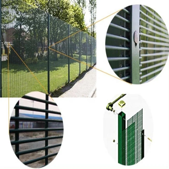 Hot selling anti-climb 358 security fence powder coated high security mesh fence for prison and airport perimeter protection