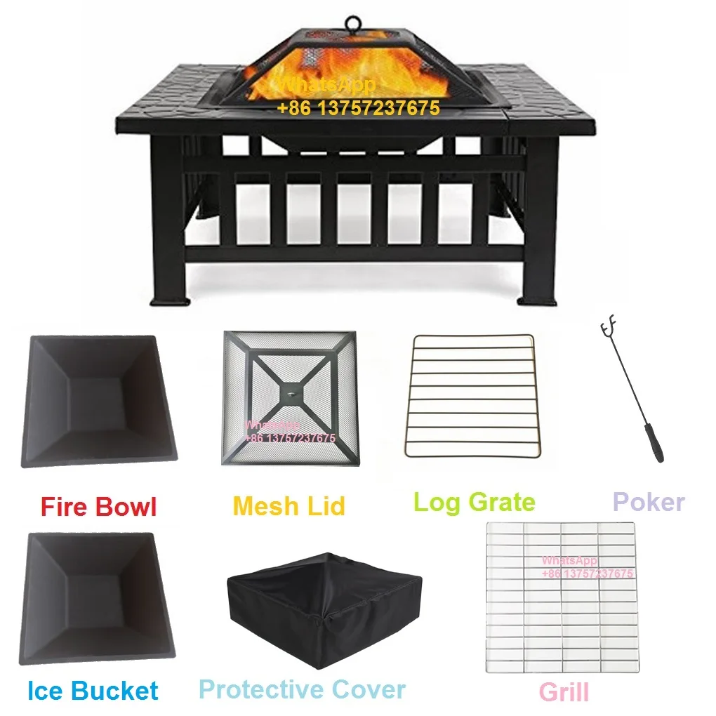 
 Уличные стальные Подогреватели для барбекю, патио, 3 функции, подогреватель для сада, Настольная плита, ведро для льда  