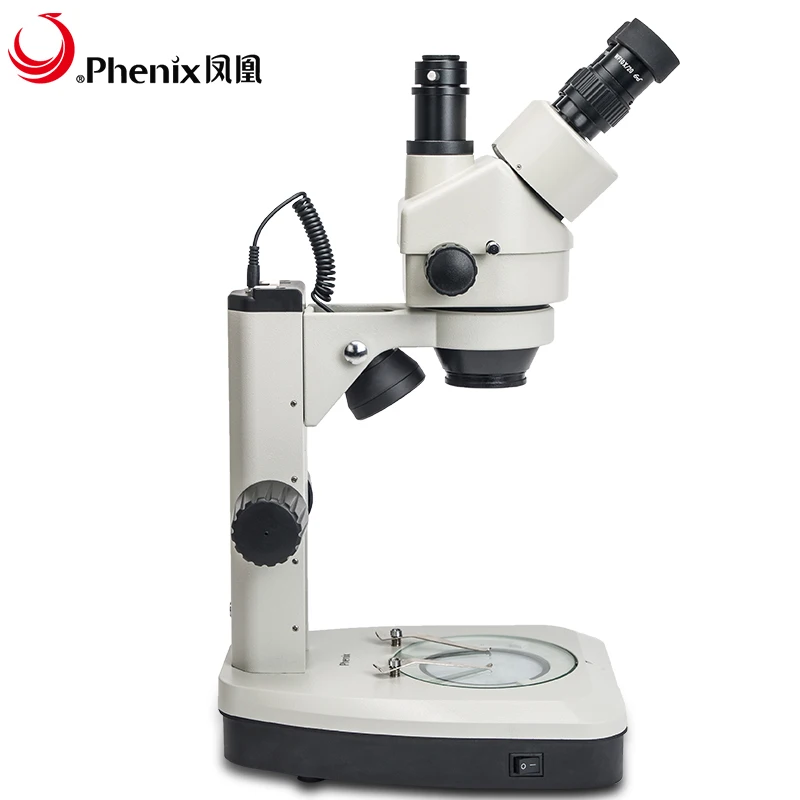 Phenix XTL-165-MT 7X-45X industrial electronic jewelry microscope trinocular zoom stereoscopic microscopes for PCB