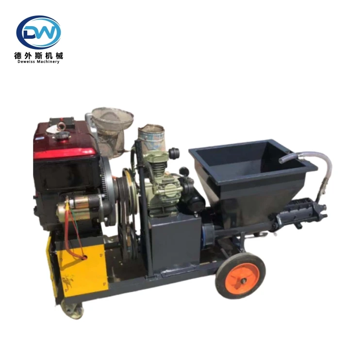 Deweiss Diesel Engines concrete spray machines Factory Direct Sales Mortar Spraying Machine Cement Spraying Machine on sale