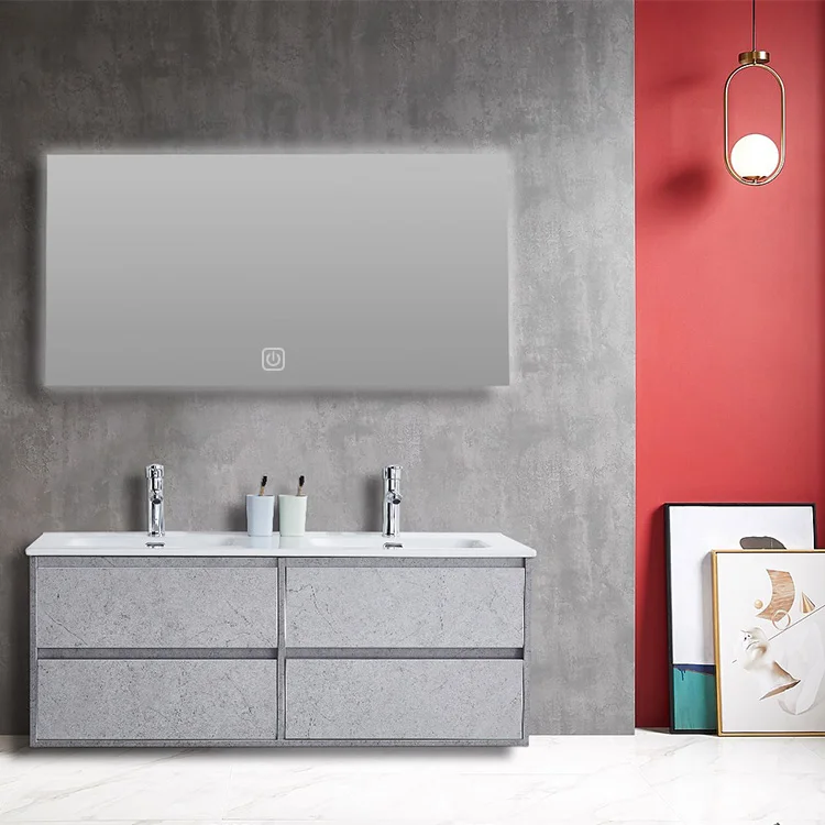 Euro Style High End Bathroom Vanity Black And White Cabinet Bath Vanity Set With Suspended a Sink