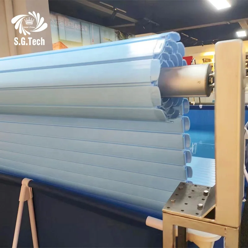 Guangdong water crown manufacturers sell PC material swimming pool cover fully automatic anti-ultraviolet swimming pool cover