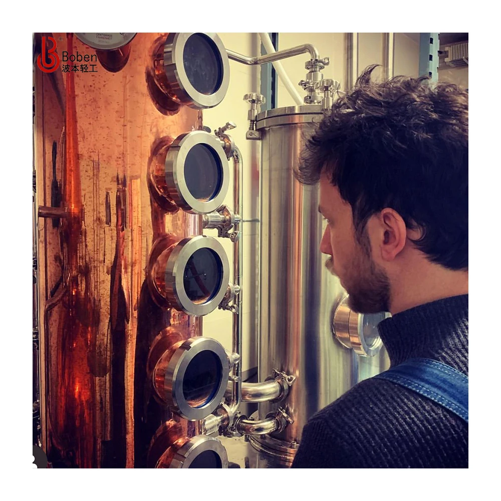 Boben 1000L Distillation Still Brandy Copper Distillery Equipment Alcohols Distiller Distillation Machine for Gin Rum Making
