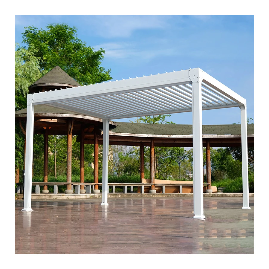 Modern House Design Sun Shade Louvers Roof Waterproof Electrical Pergola Aluminum Outdoor