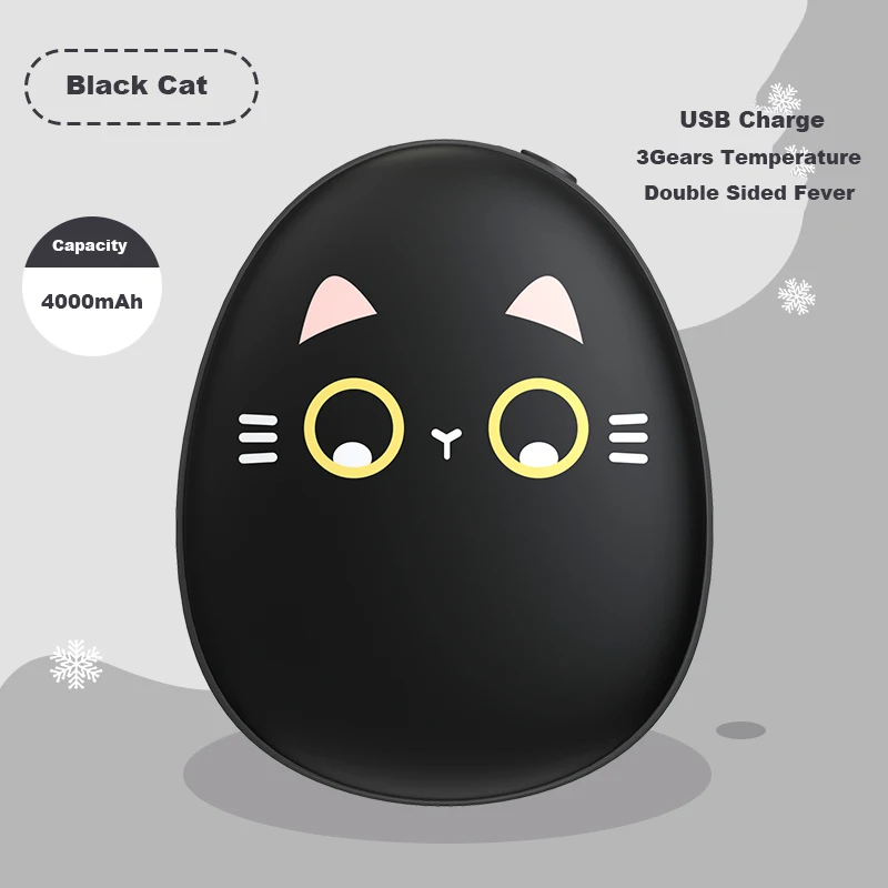 
2020 New arrivals korea winter USB Rechargeable cute mini pocket Hand Warmer portable 4000mAh electric power bank hand warmer 