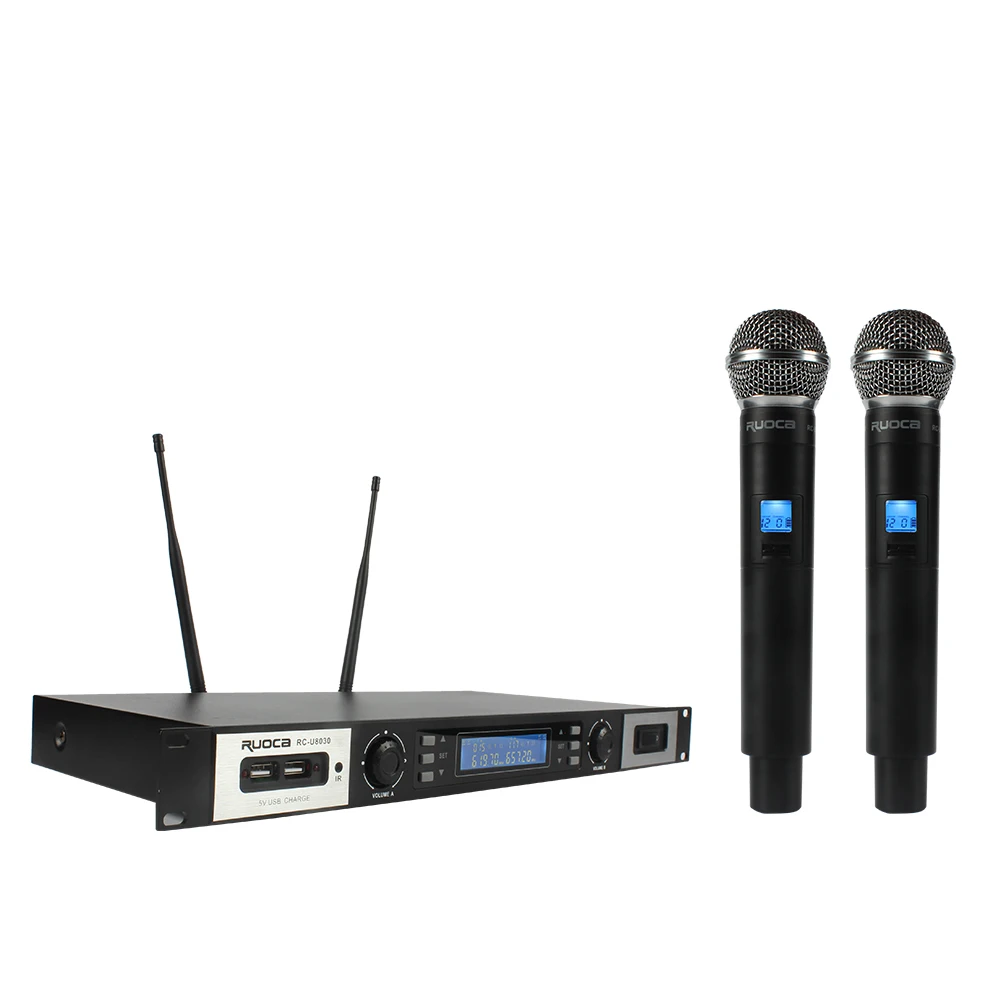 RC-U8030 New professional wireless recharge battery portable UHF Wireless Microphone
