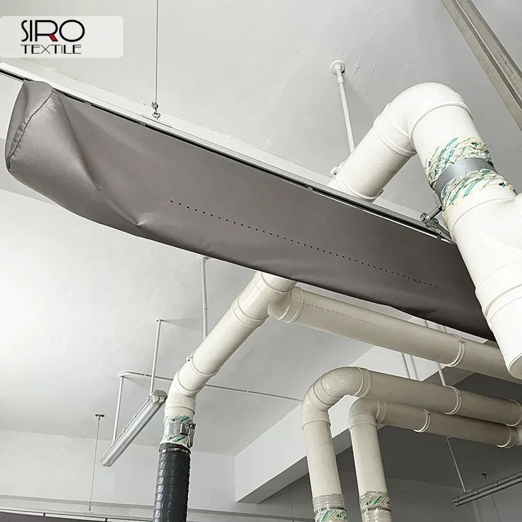 Easy installation textile ducts systems for air ventilation
