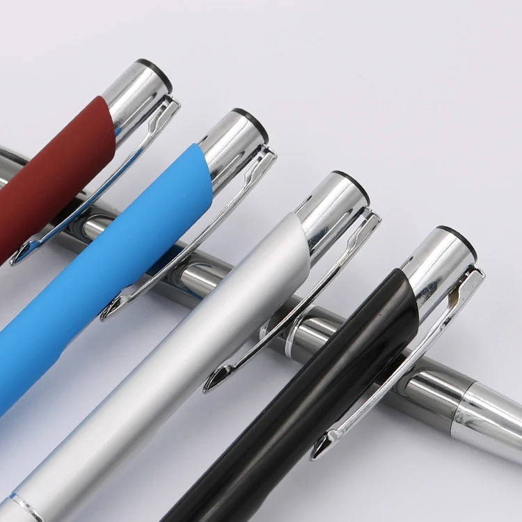 New 2 in 1 Touch Screen Ball Pen Aluminum Metal Ball Pens With Personalized Logo For Business Advertising Promotion Gifts