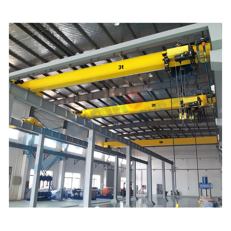 1  2T  3 ton 3.2 ton europe style single beam girder bridge electric overhead traveling crane in workshop price