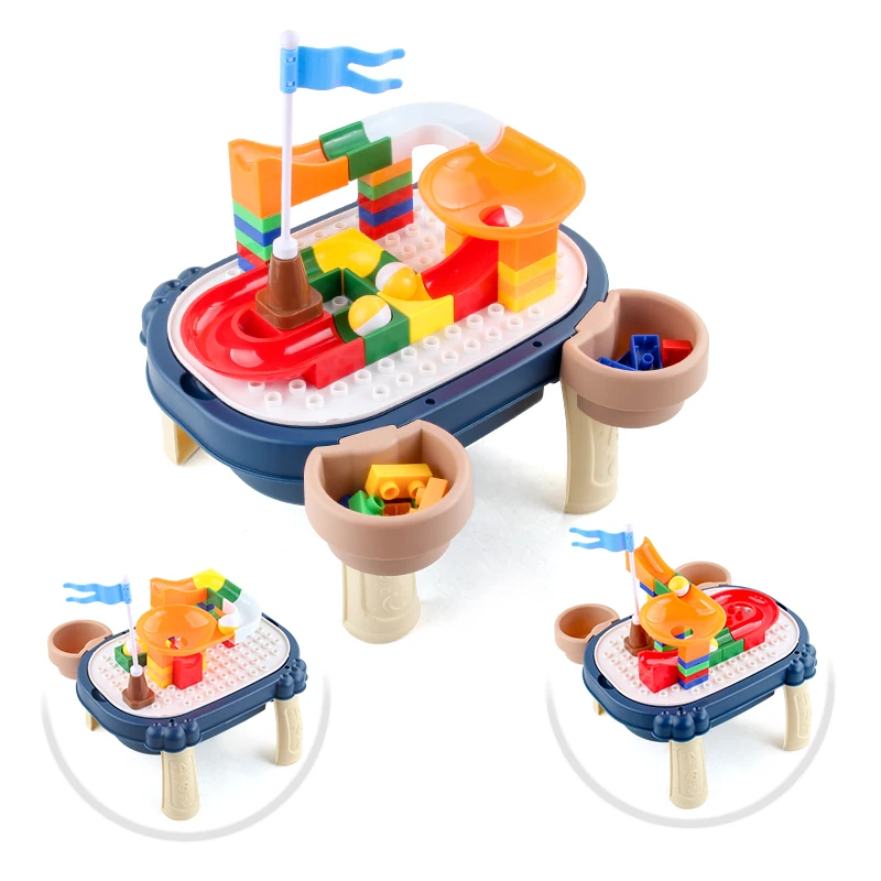 Toddler Activity Table Compatible Building Block Outdoor Play Assembly Learning Drawing Building Blocks Sets Table For Kids